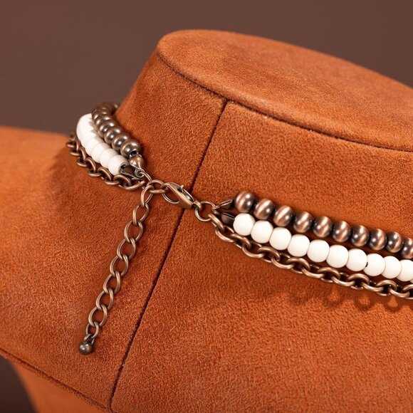 Women's White 1 Couture's Jewelry Set Cowgirl Vintage Western Necklace Earring - Picture 7 of 7